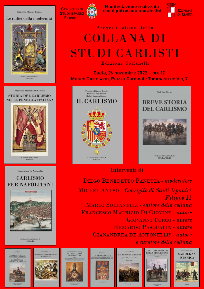 Presentazione Collana di Studi Carlisti (Gaeta, sabato 26 novembre)